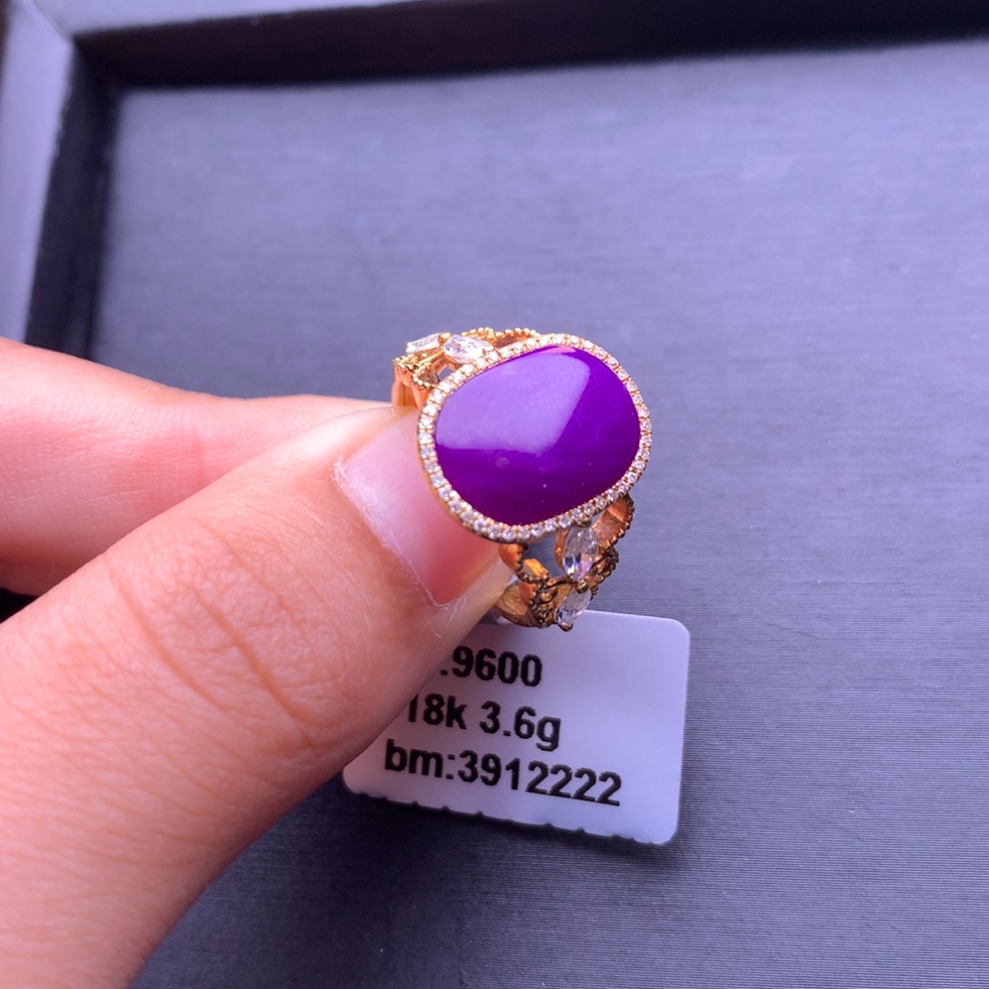 苏纪石（舒俱来）戒指18K金镶嵌