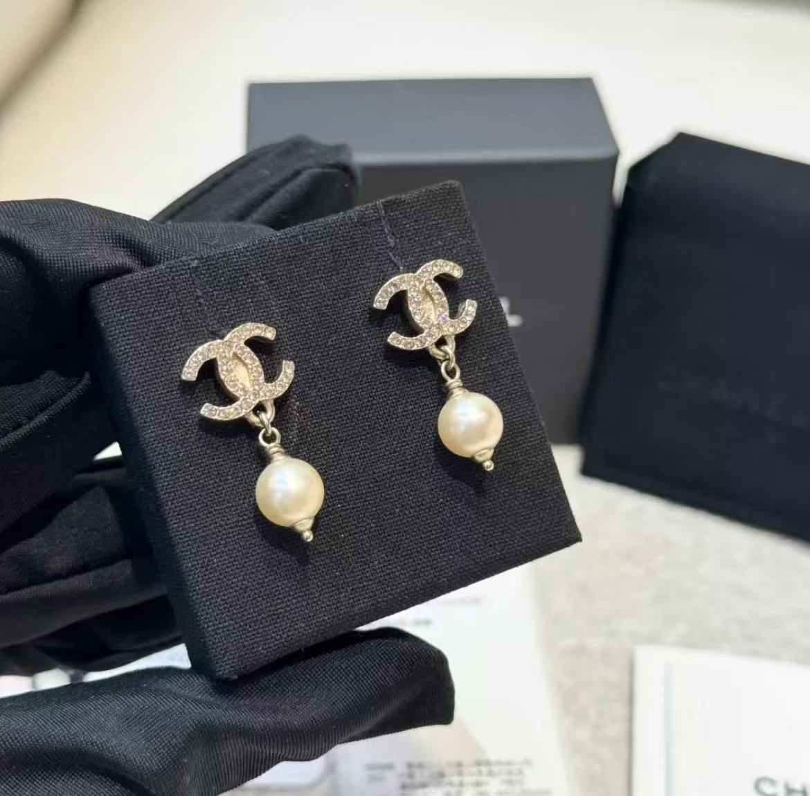 99新 Chanel/香奈儿 金色耳坠/xm21278