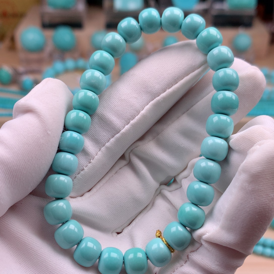 绿松石未镶嵌珠宝奇石7.6mm