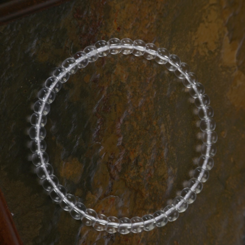 天然白水晶直切手链