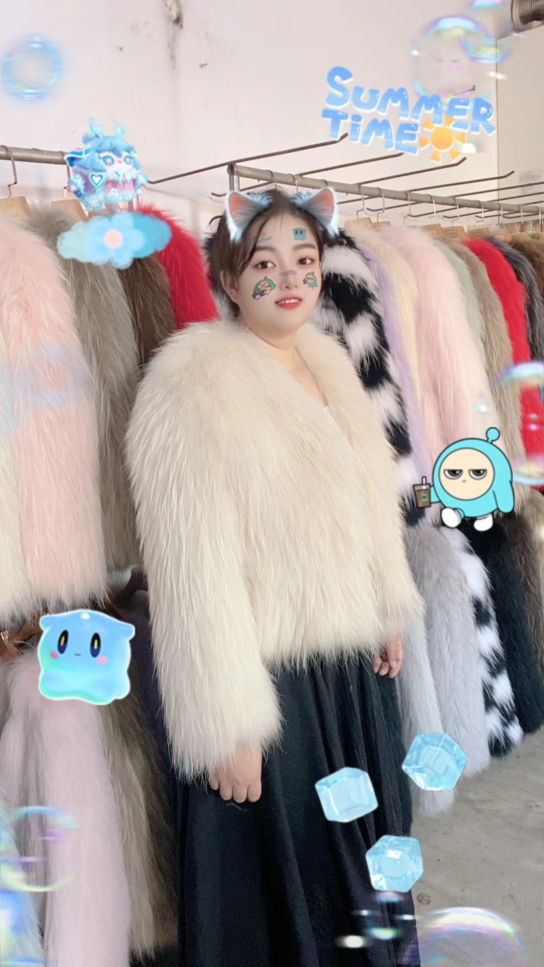 【晴晴家】时尚编织50衣长80-135斤