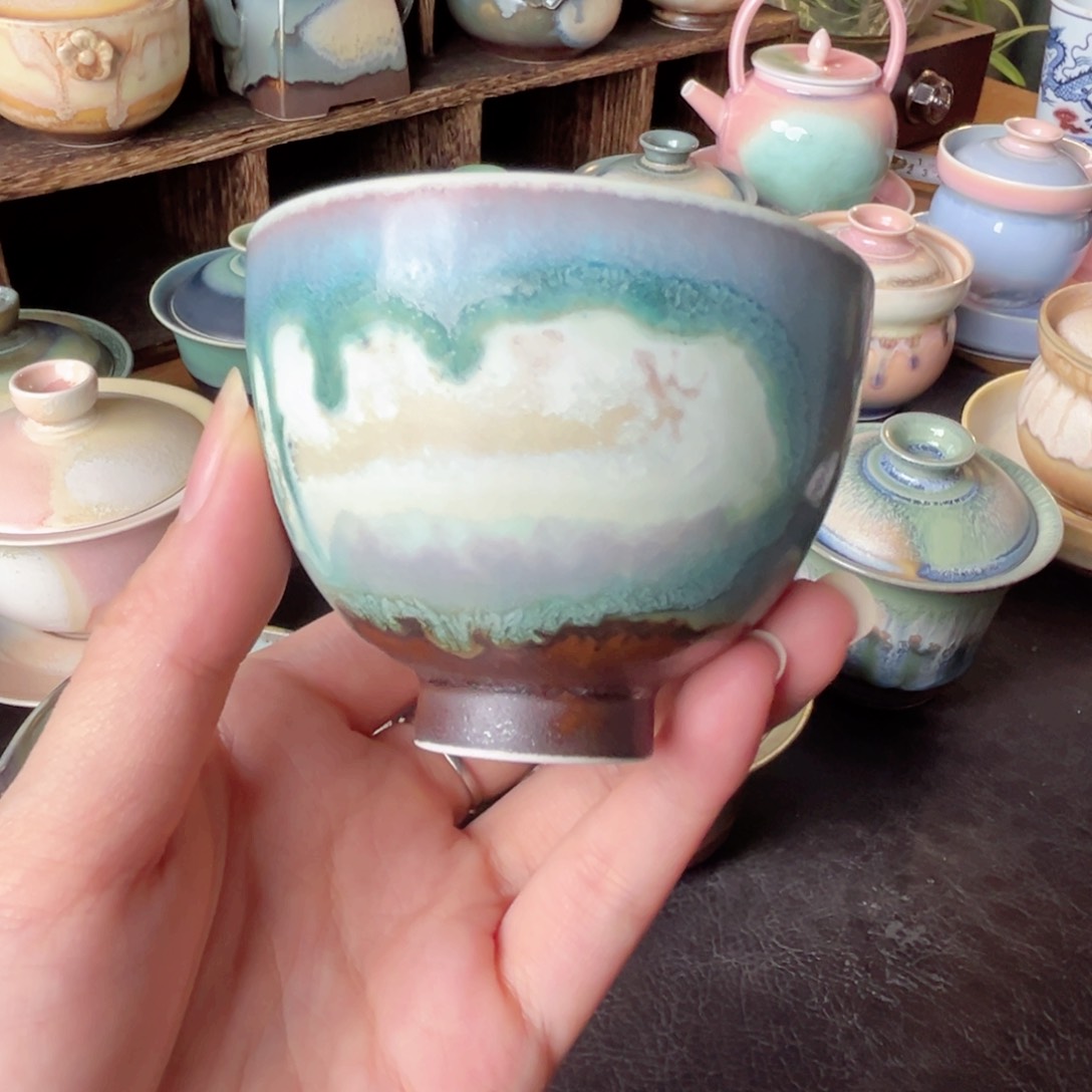 杯青現纯手工柴烧茶器