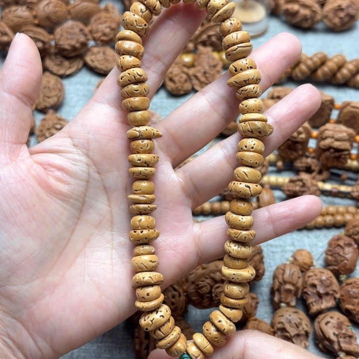 核桃手串/手链桃核核壁碎银子手持