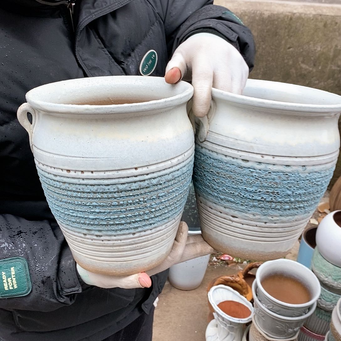 紫砂花盆正品口18高22