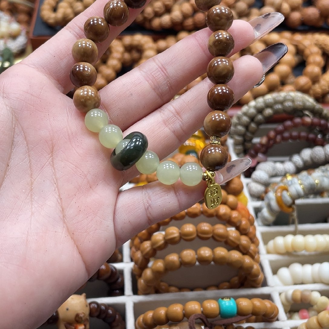 猴头核桃吊坠库克半山半水单圈diy