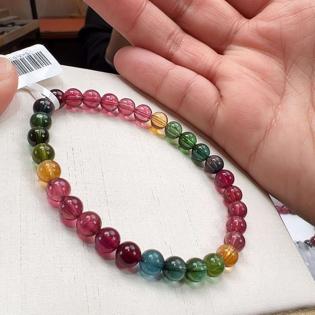 碧玺未镶嵌手串6.3mmmmmmm