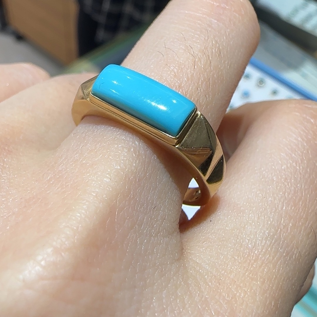 18K金镶嵌绿松石珠宝奇石