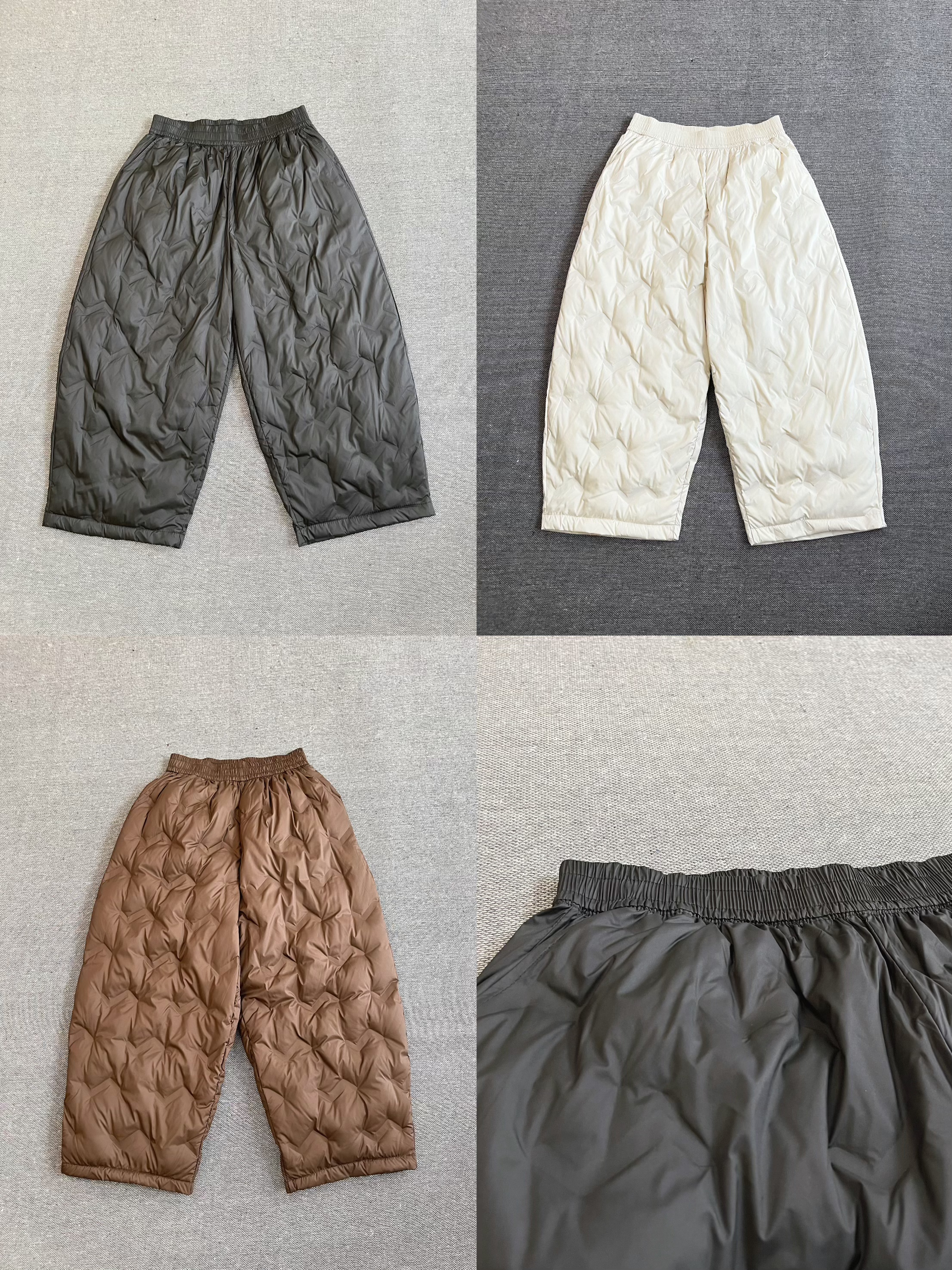 “219” 90白鸭绒休闲松紧腰加绒休闲裤外穿秋冬保暖直筒羽绒女裤