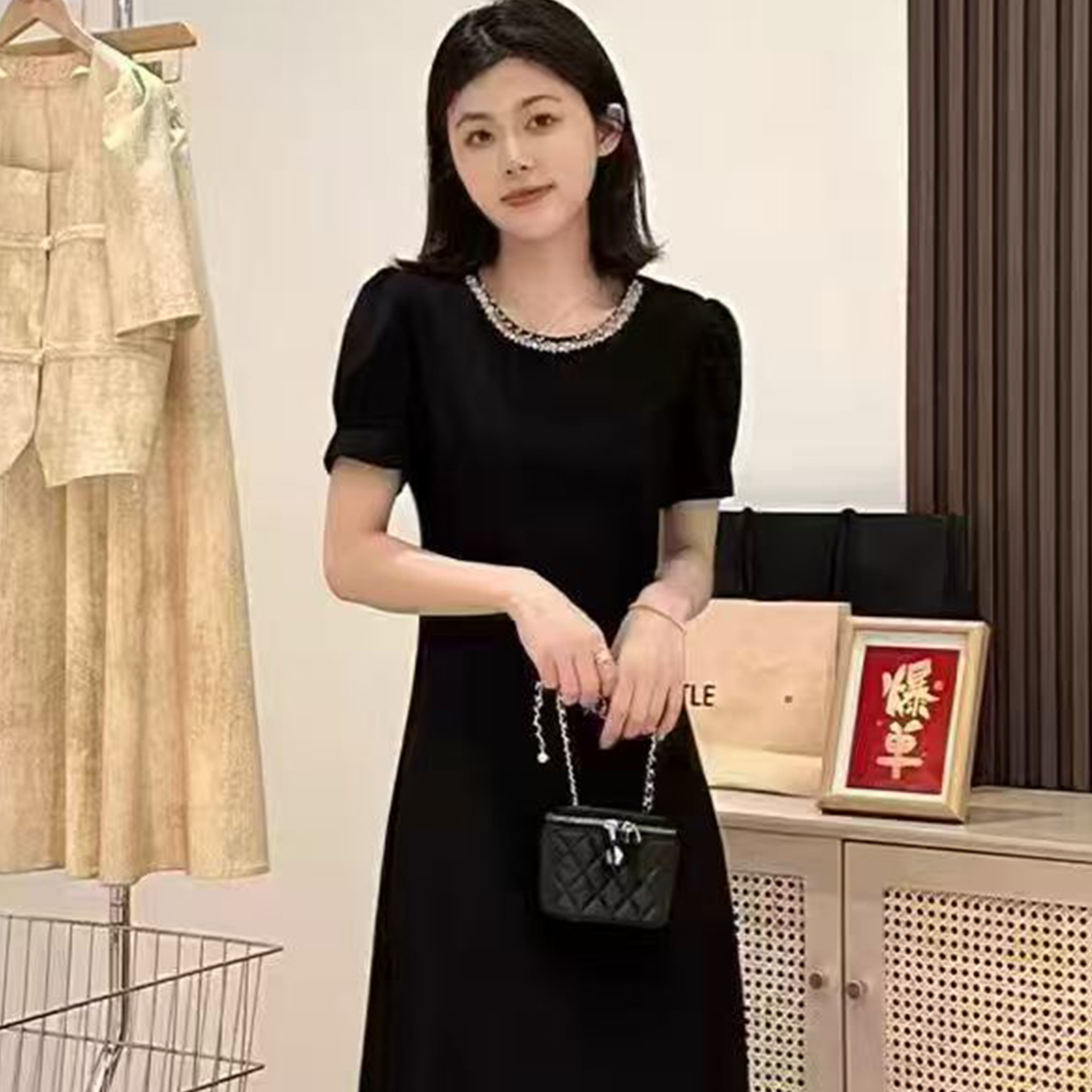 8662夏季时尚气质中长款女连衣裙