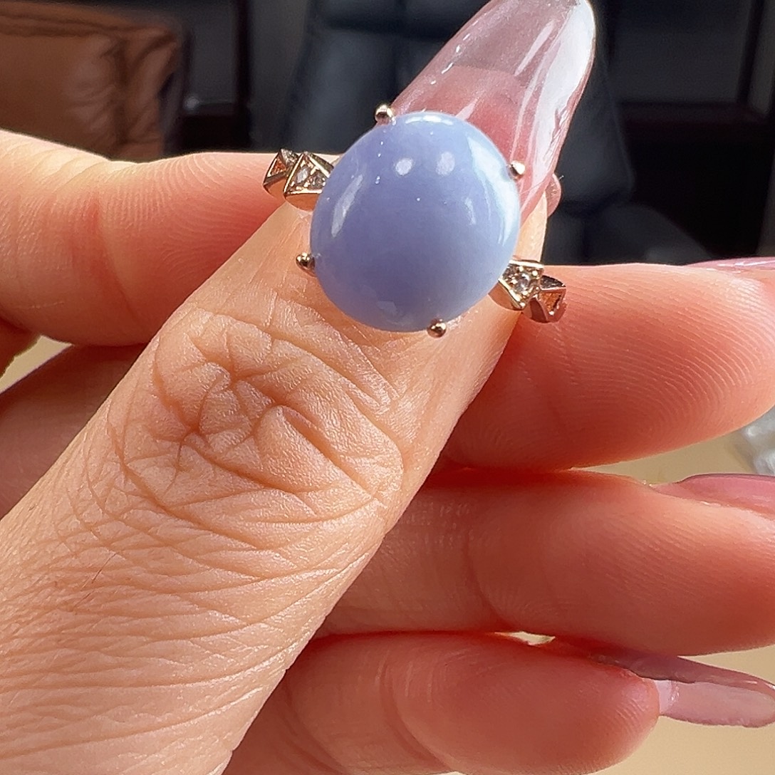 翡翠银S925镶嵌戒指戒指59