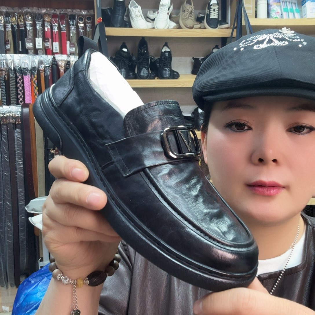 织物男士新款牛皮休闲豆豆鞋40码