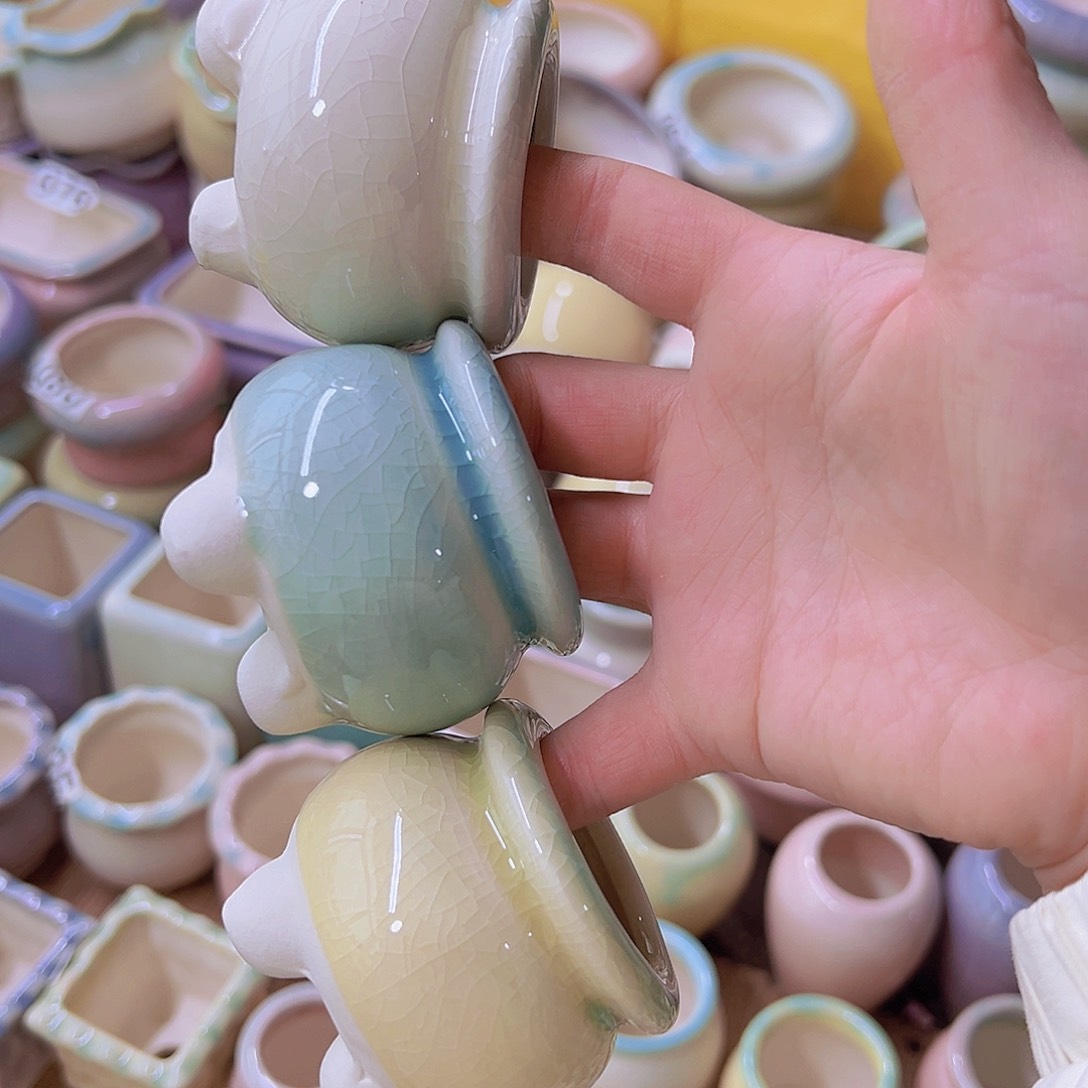 红陶陶瓷花盆当场满12包邮