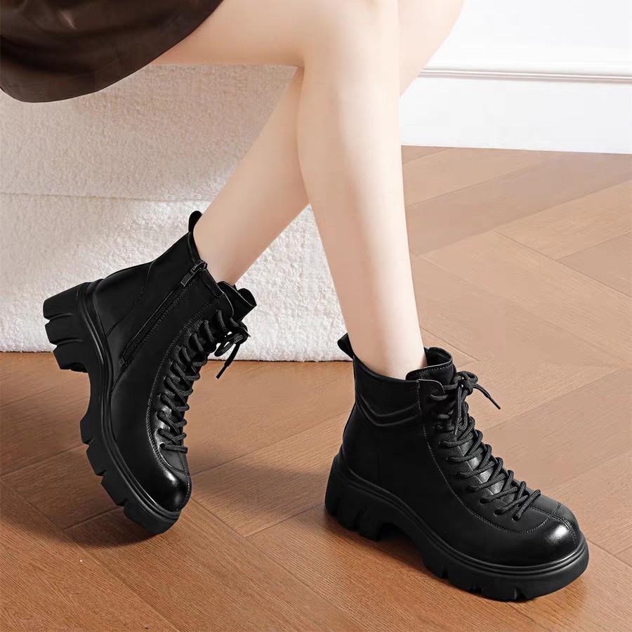 头层牛皮8160厚底百搭复古手工超轻马丁靴