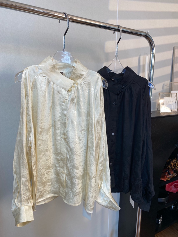 【PAI.JIA】新中式暗花纹单排扣三色衬衫衬衣ZXS1005