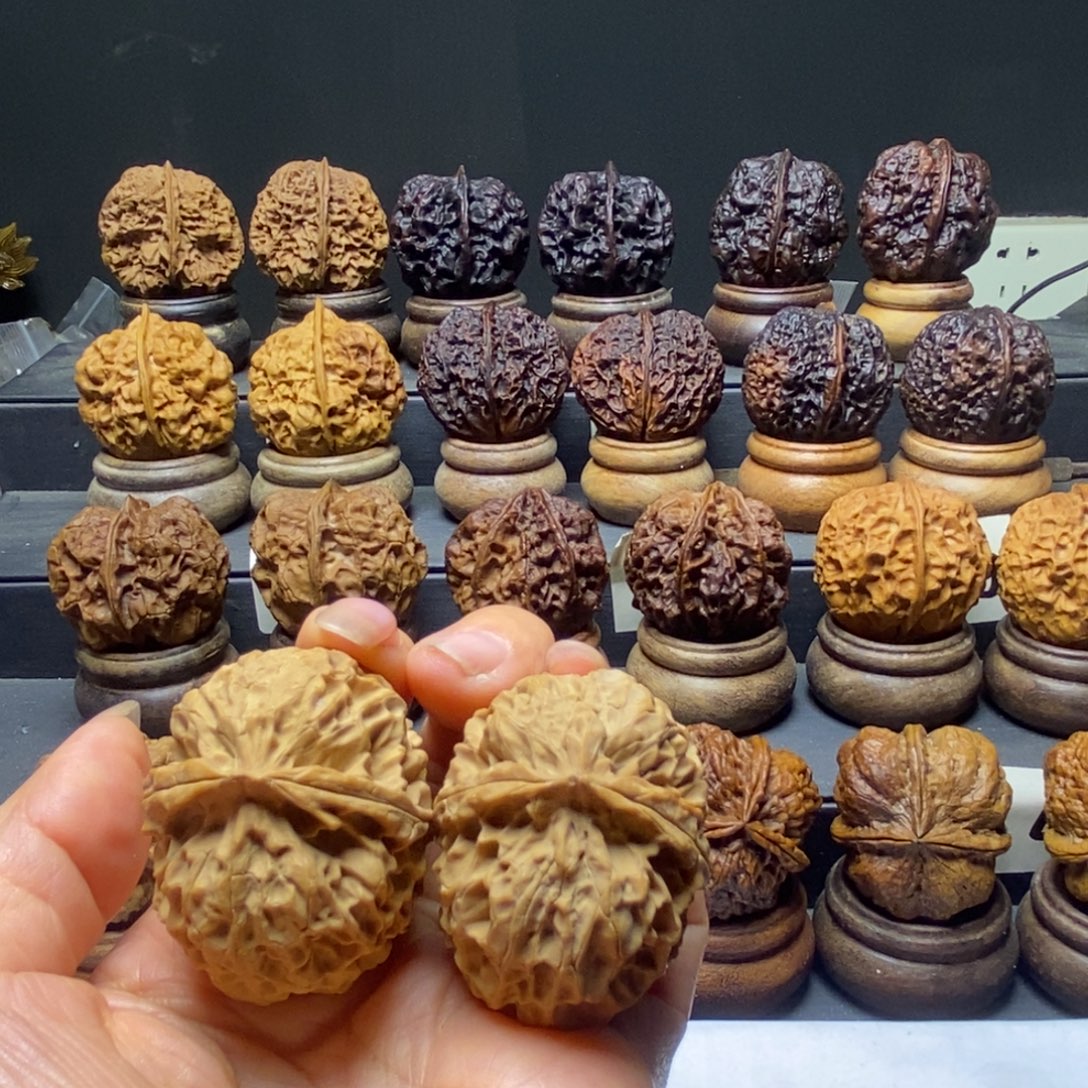 吊坠文玩核桃凤凰牡丹44