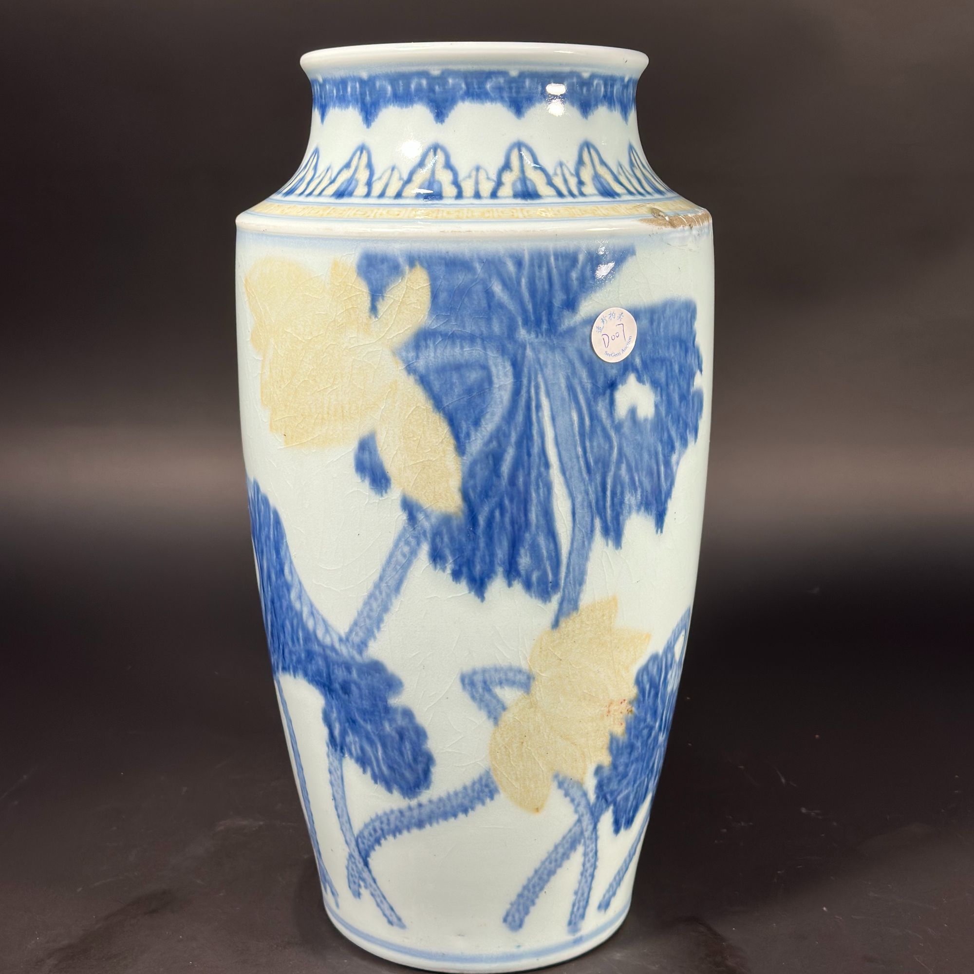 Lot15:釉下双彩荷花纹尊