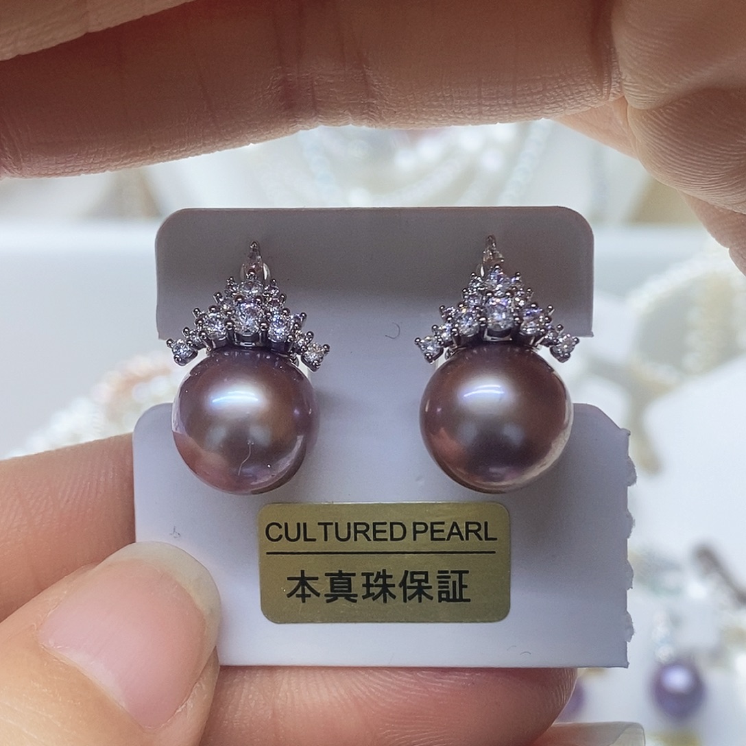 淡水珍珠耳钉未镶嵌