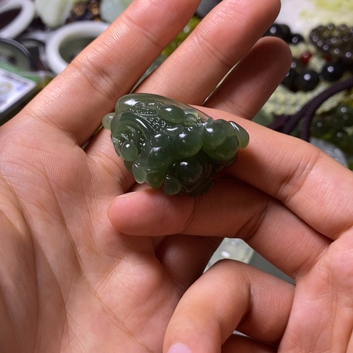 岫玉岫玉钥匙扣未镶嵌.*九