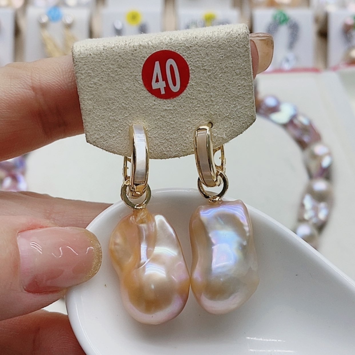 【闪购商品】淡水珍珠耳饰银S925镶嵌