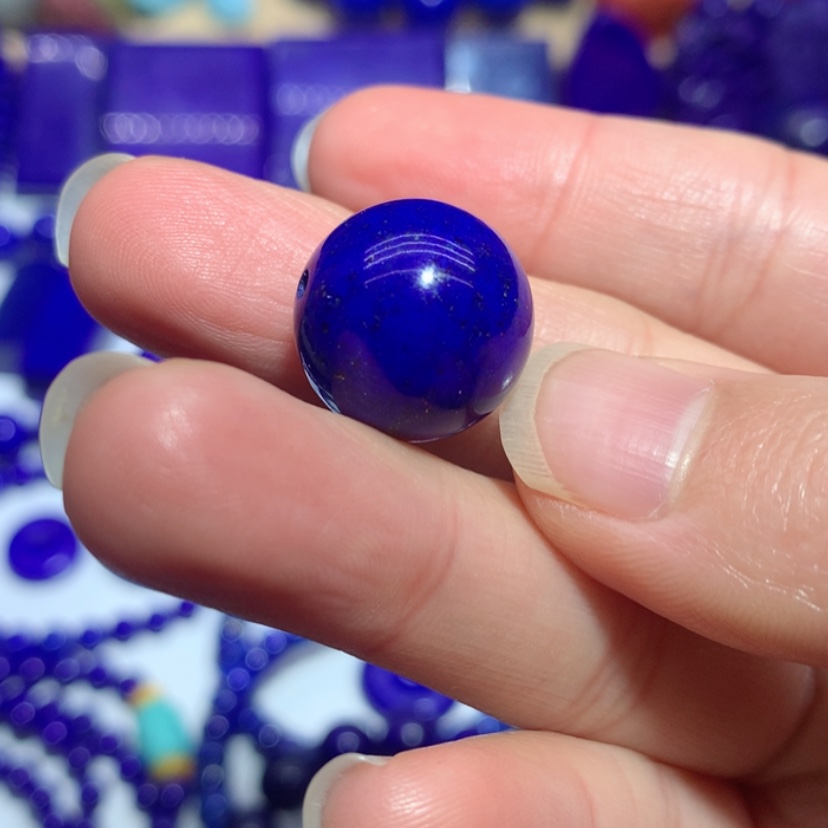 【闪购商品】青金石16m单珠挂件未镶嵌喜*乐