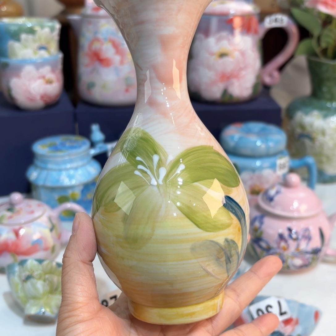 景德镇手绘高温釉下彩陶瓷茶具