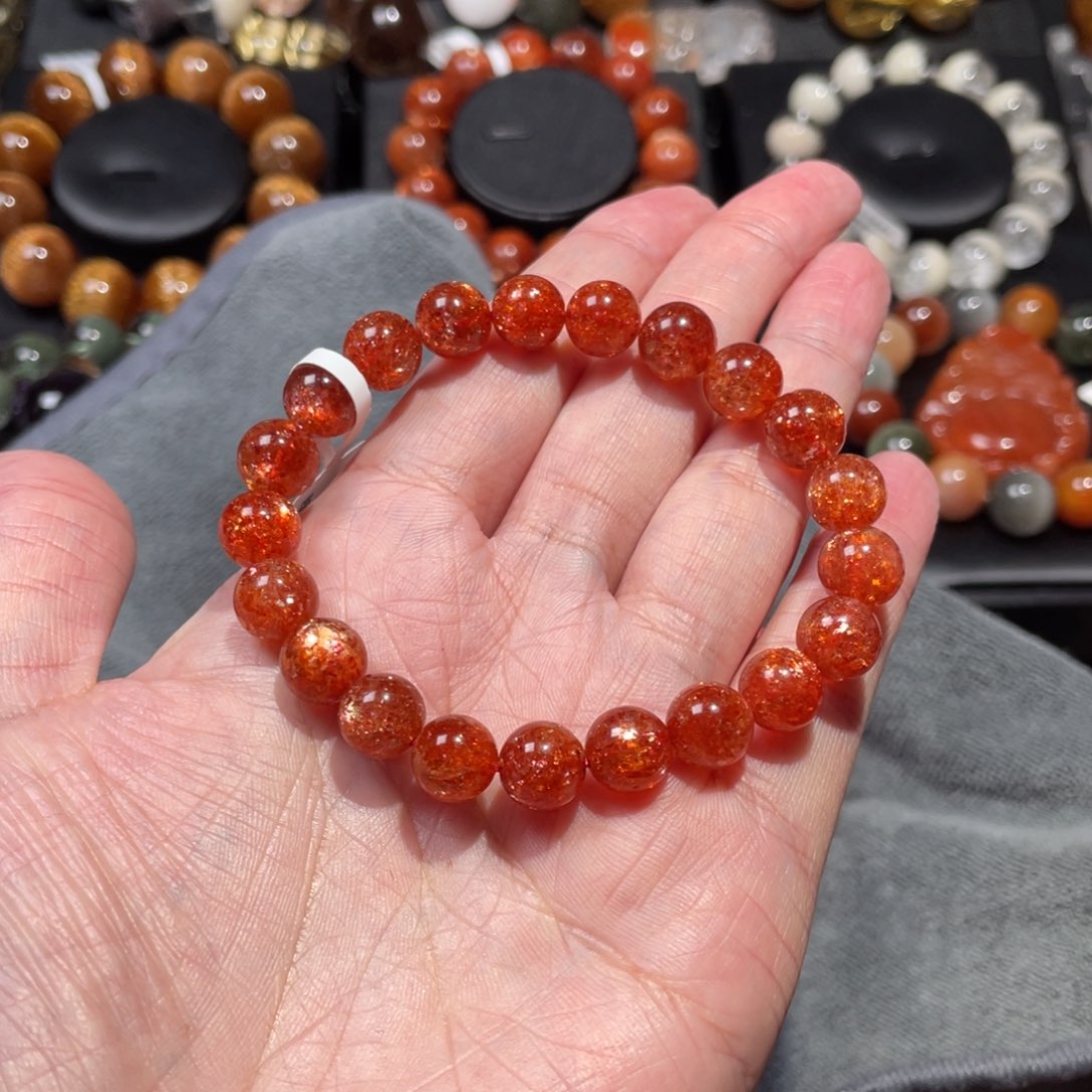 日光石手链未镶嵌小****1金太阳9mm