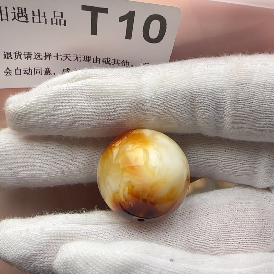 琥珀裸石未镶嵌白*黑琥珀蜜蜡