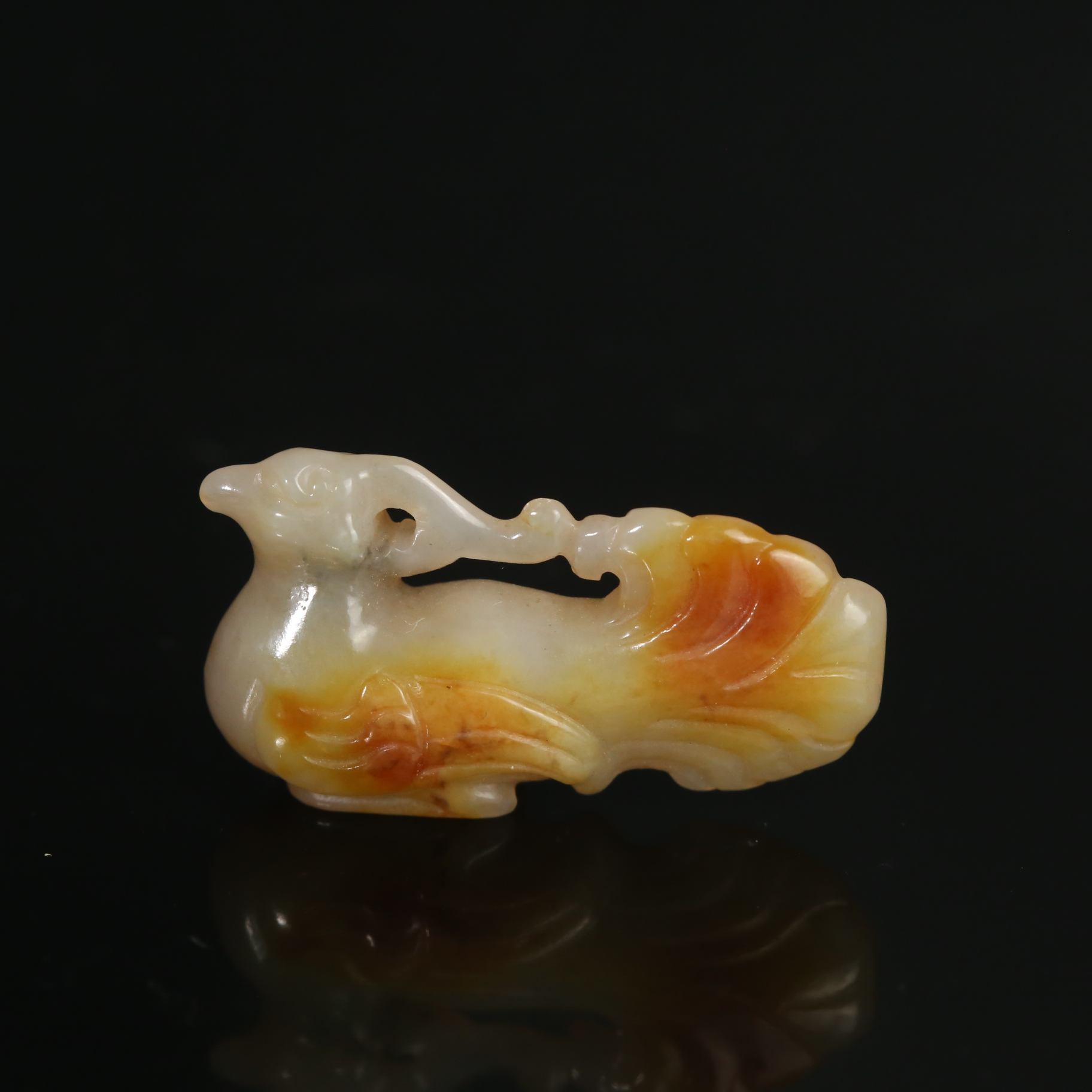 明代和田玉凤鸟吊坠WDZC251228002