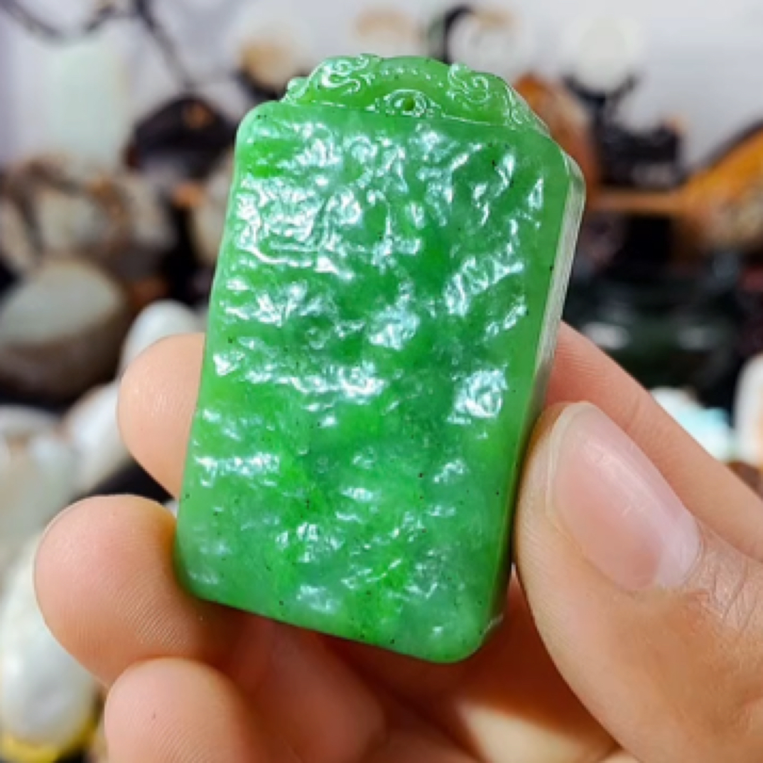 好再来玉阁和田玉碧玉无事牌 随机发