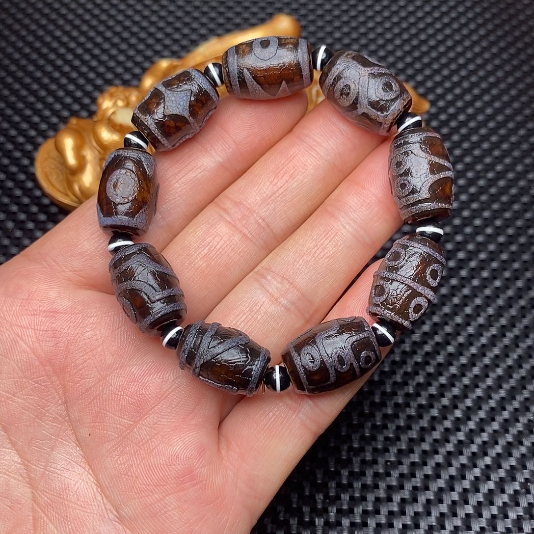 欢***子玛瑙/玉髓未镶嵌手链