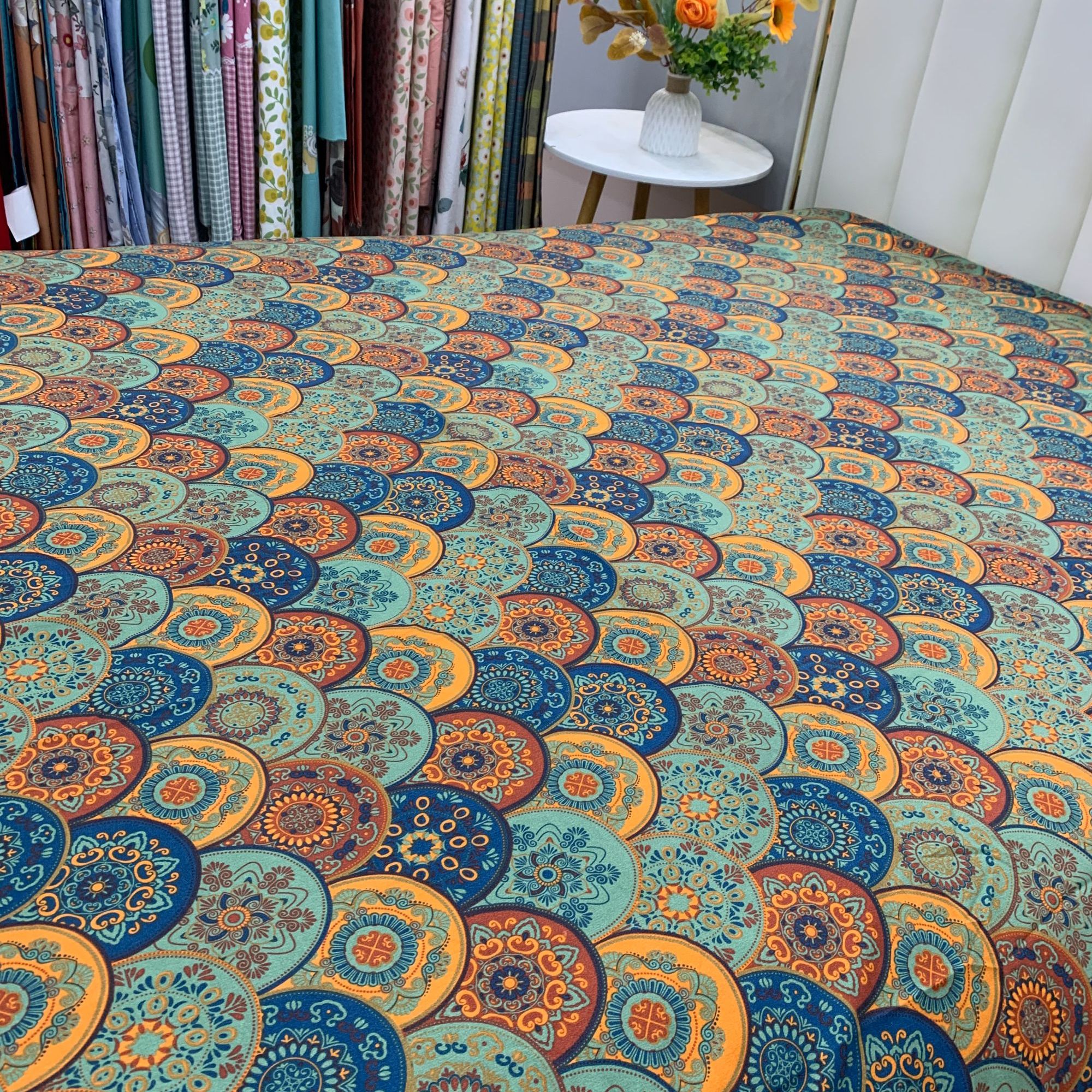 新款亲肤棉床单--西西里200*230印花大床加大加厚柔软舒适鲜亮