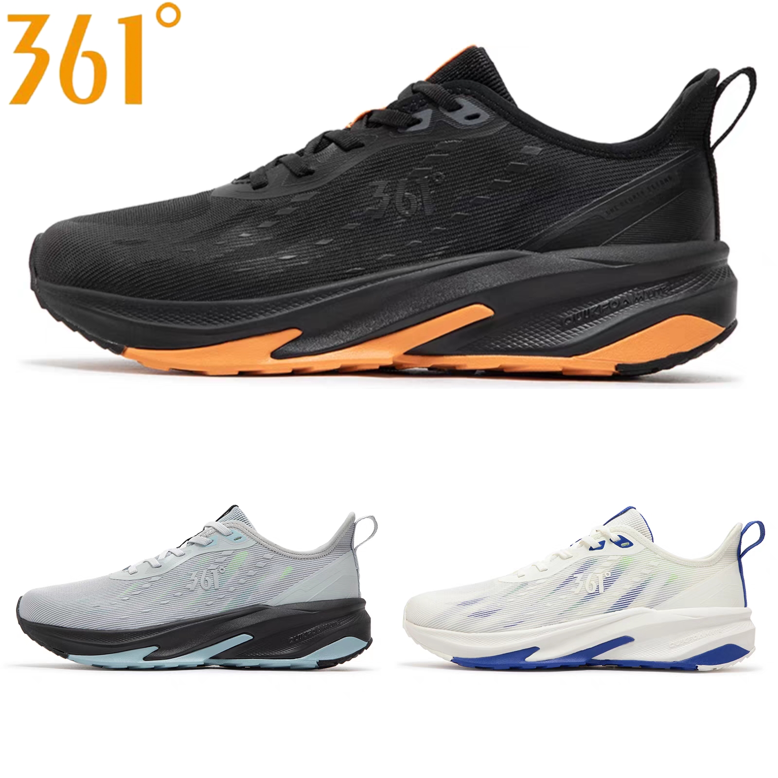 361°【驭山】男士减震跑鞋单网耐磨防滑男款跑步鞋跑步鞋男推荐耐磨
