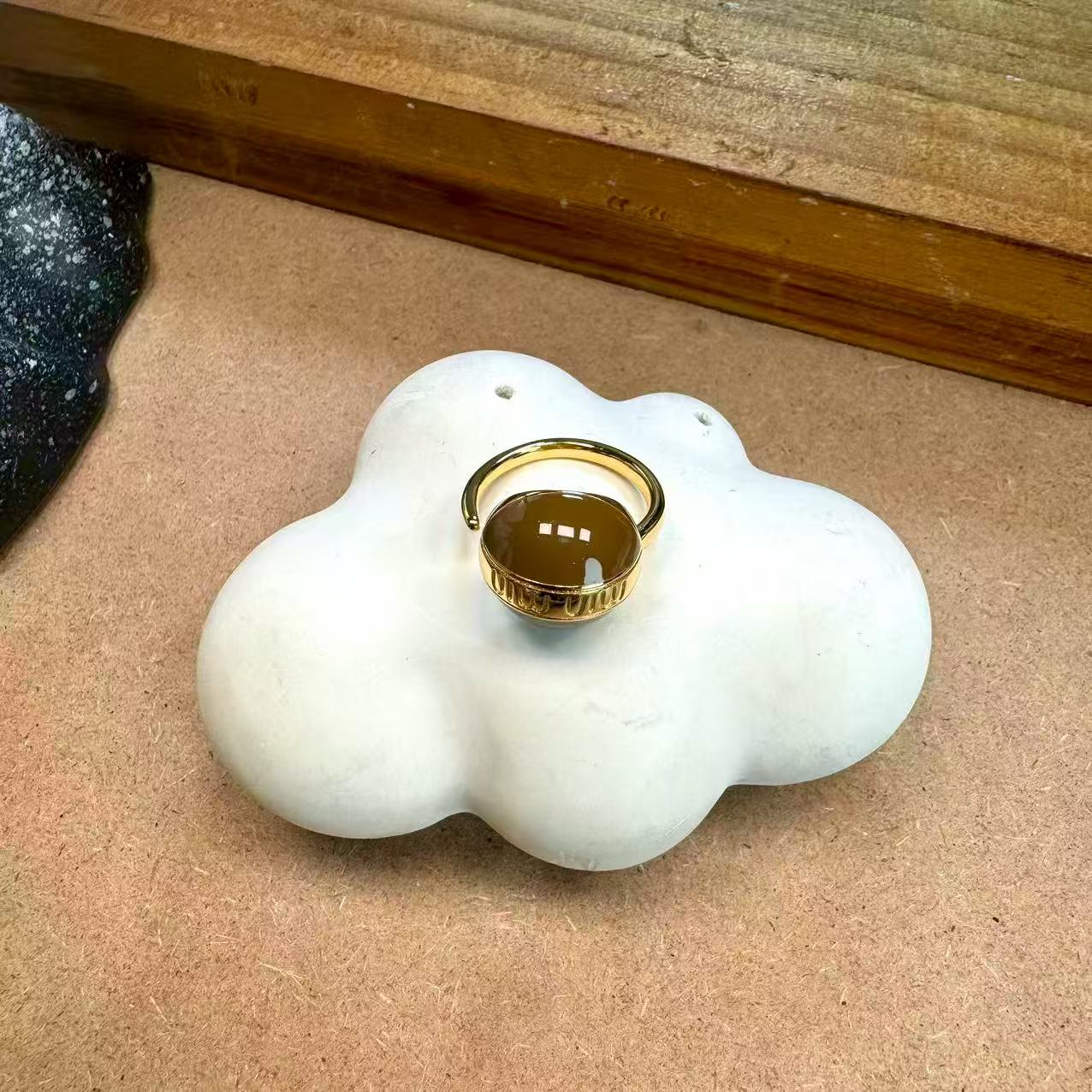 铜合金戒指 戒指 minmin 咖啡豆开口戒指NBS379