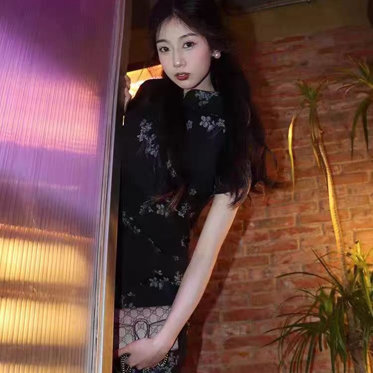 9100新中式旗袍高端2025夏季老上海日常可穿裙子素雅国风复古气质