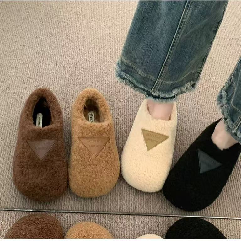 秋冬休闲新款百搭软底豆豆鞋豆豆毛毛鞋803