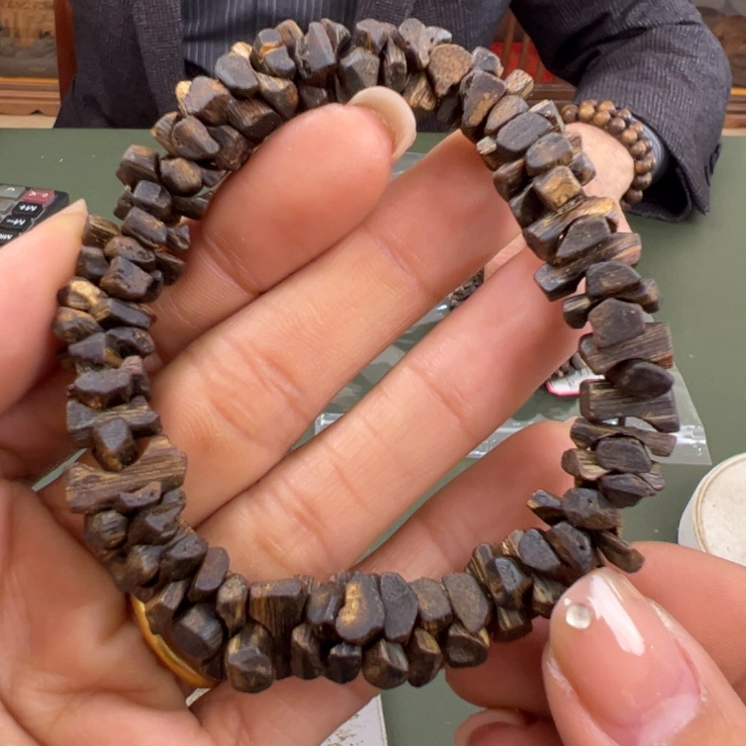 沉香手串海南流油王沉水龙骨卡1.0/12g*