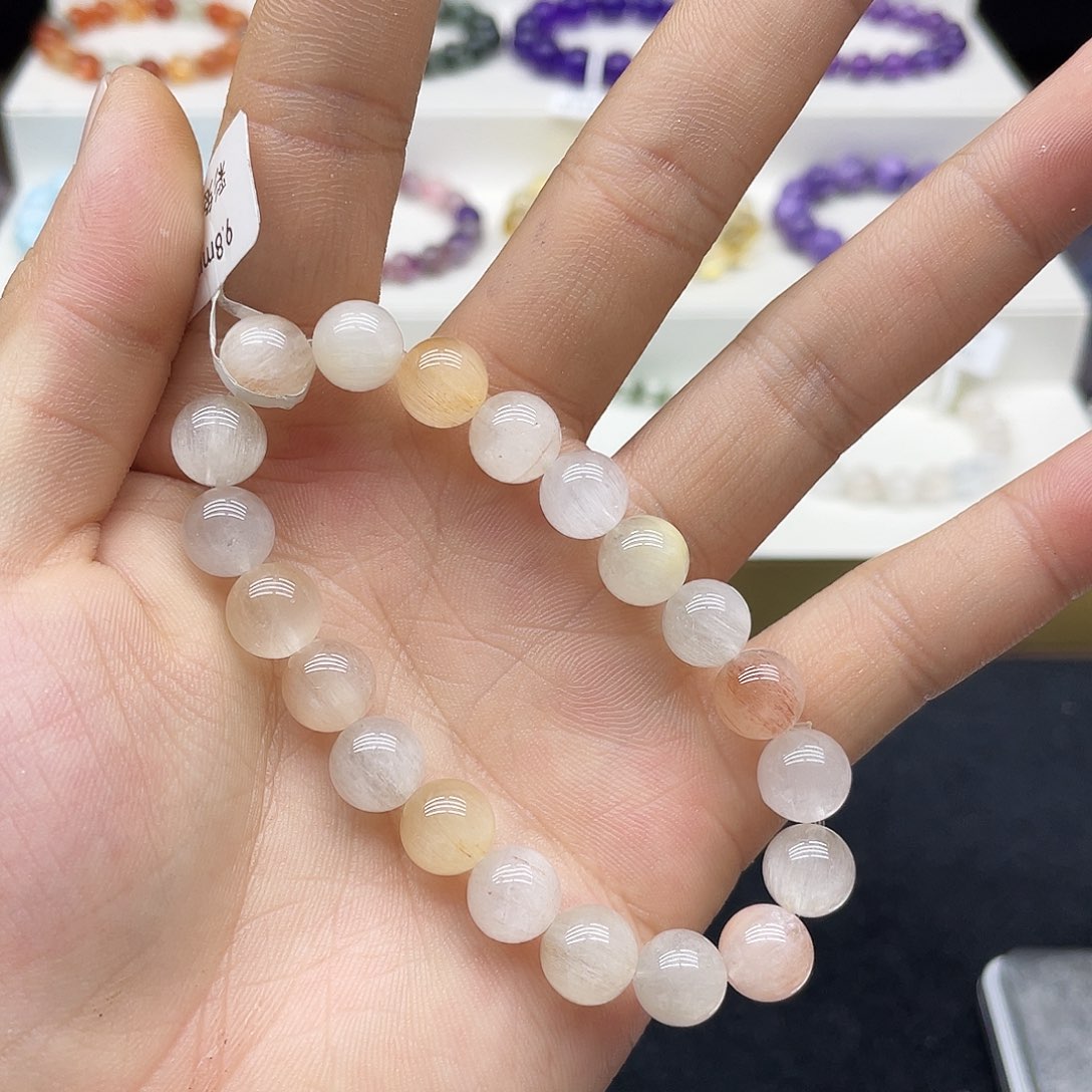 水晶手链未镶嵌彩兔毛9.8