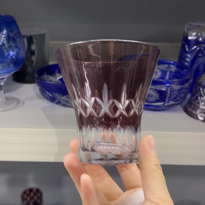 手柄款水晶玻璃微瑕一个