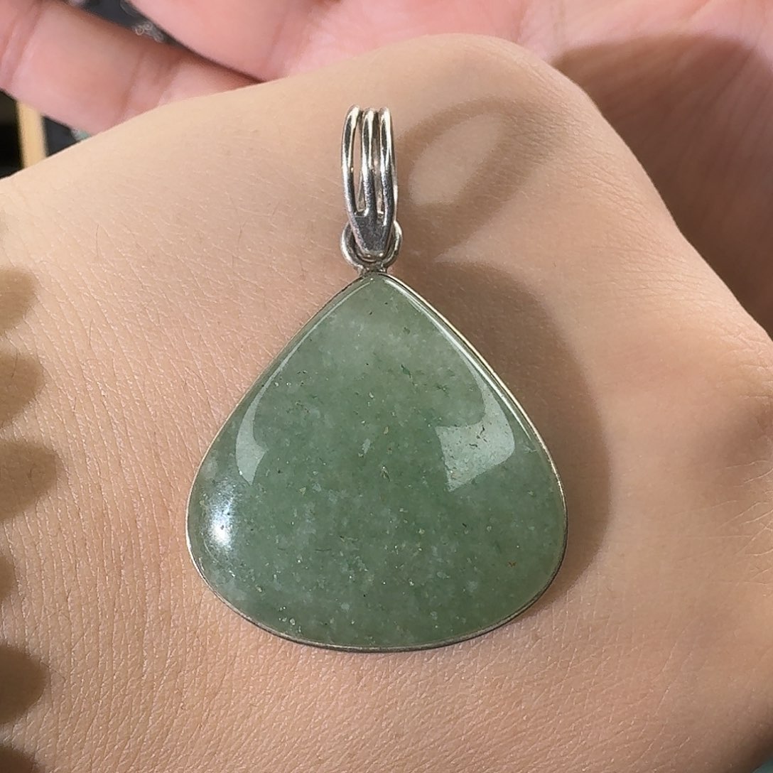 无925银4号，31×47mm天然玉石看好不退不换