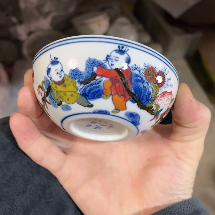 瓷片景德镇陶瓷普洱杯。