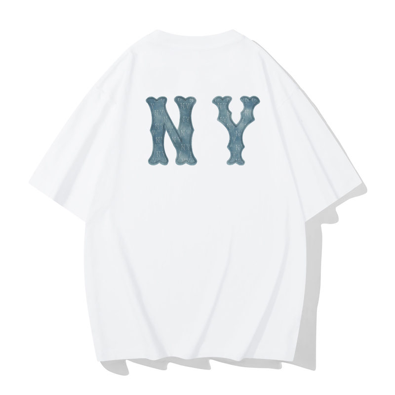 联名款老花圆领T恤男女同款简约百搭夏季宽松潮流情侣ins255-09