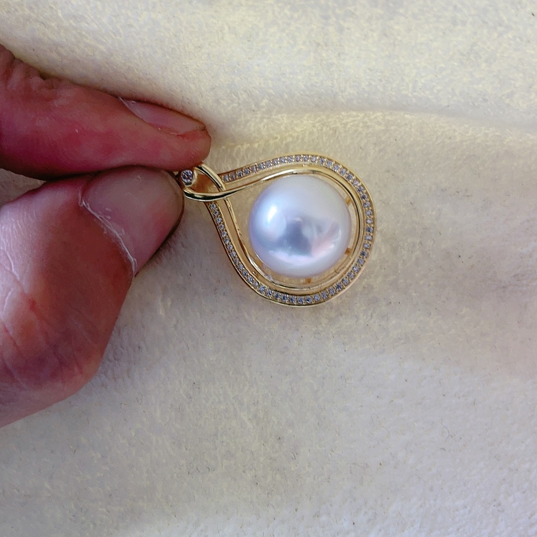 海水珍珠颈饰银S925镶嵌