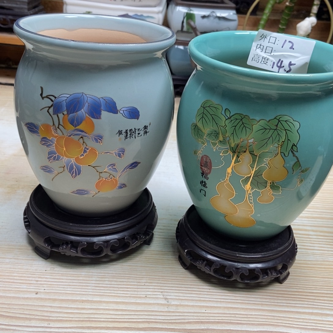 瓷片陶瓷花盆陶瓷艺术