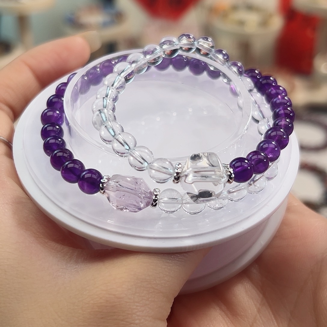 水晶手链未镶嵌紫水晶6m m