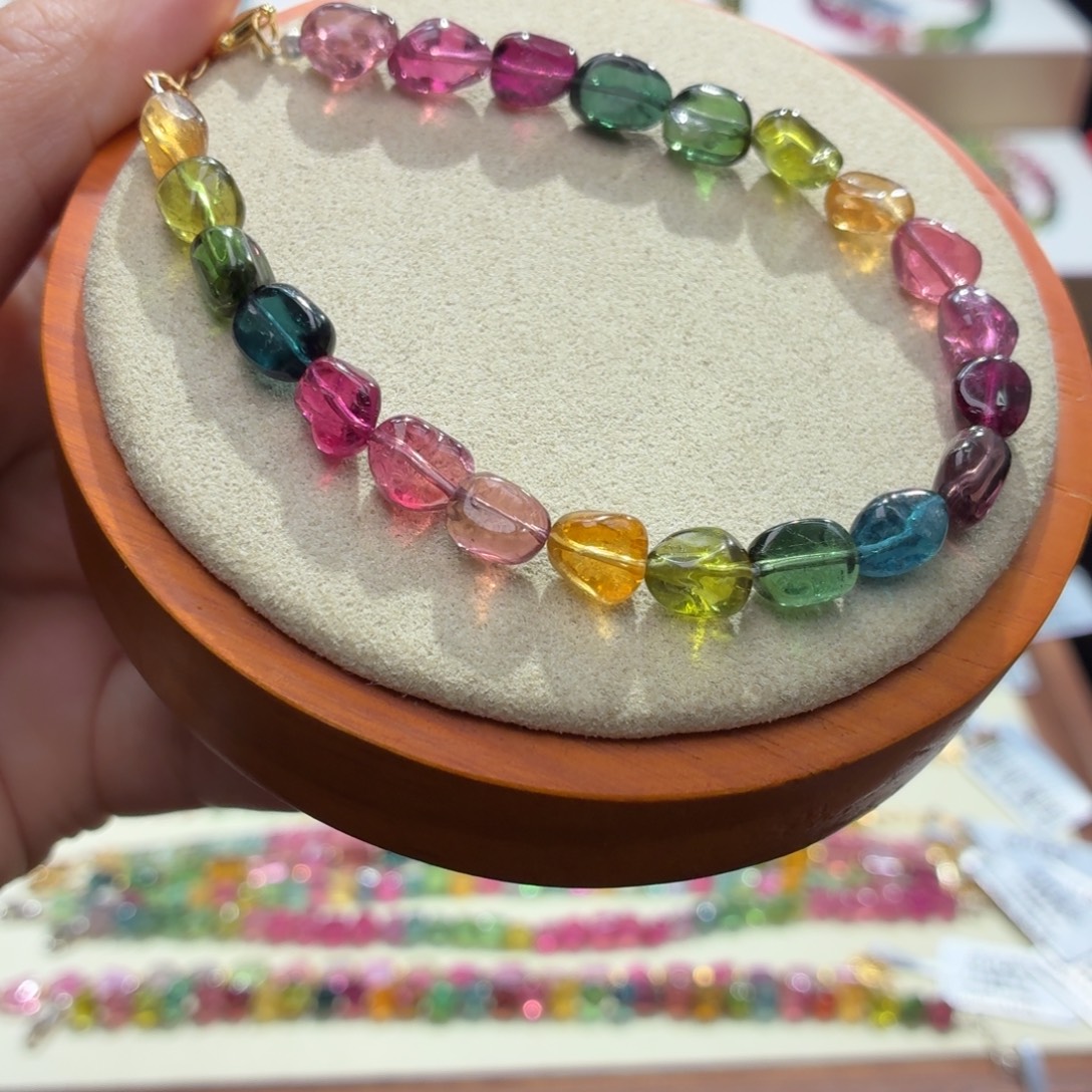 碧玺未镶嵌手串两天看货期