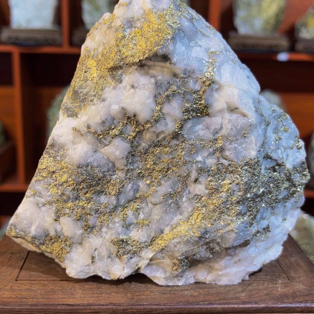 金属石英脉型金石摆件