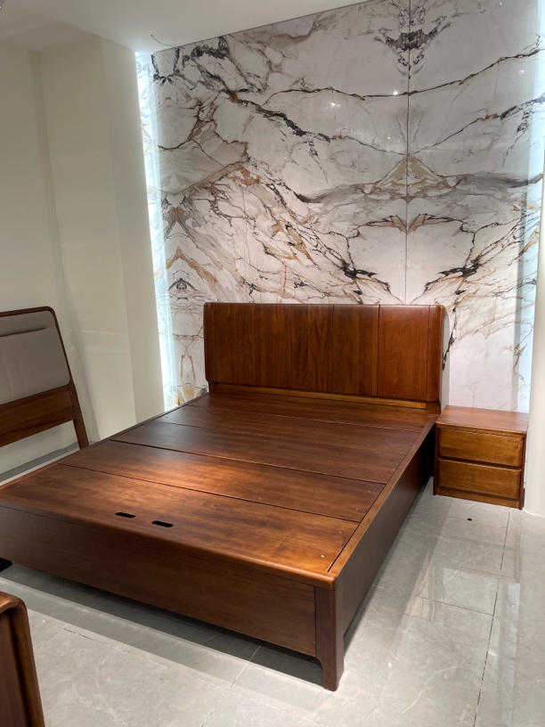 【晓宇专属调节原木色纯实木实木床衣柜奶油风主卧