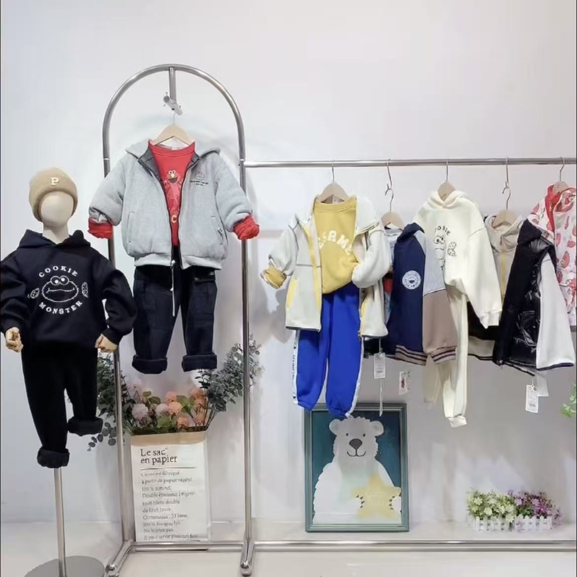 A5880#CYX-SHE-042098童装浅灰打底裤