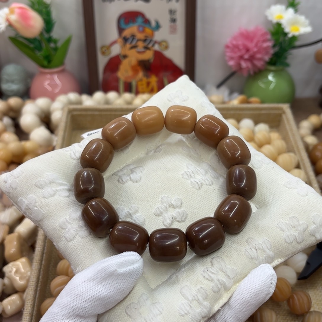 菩提根/象牙果吊坠20干磨落地果糖油渐变年糕默认瑕175