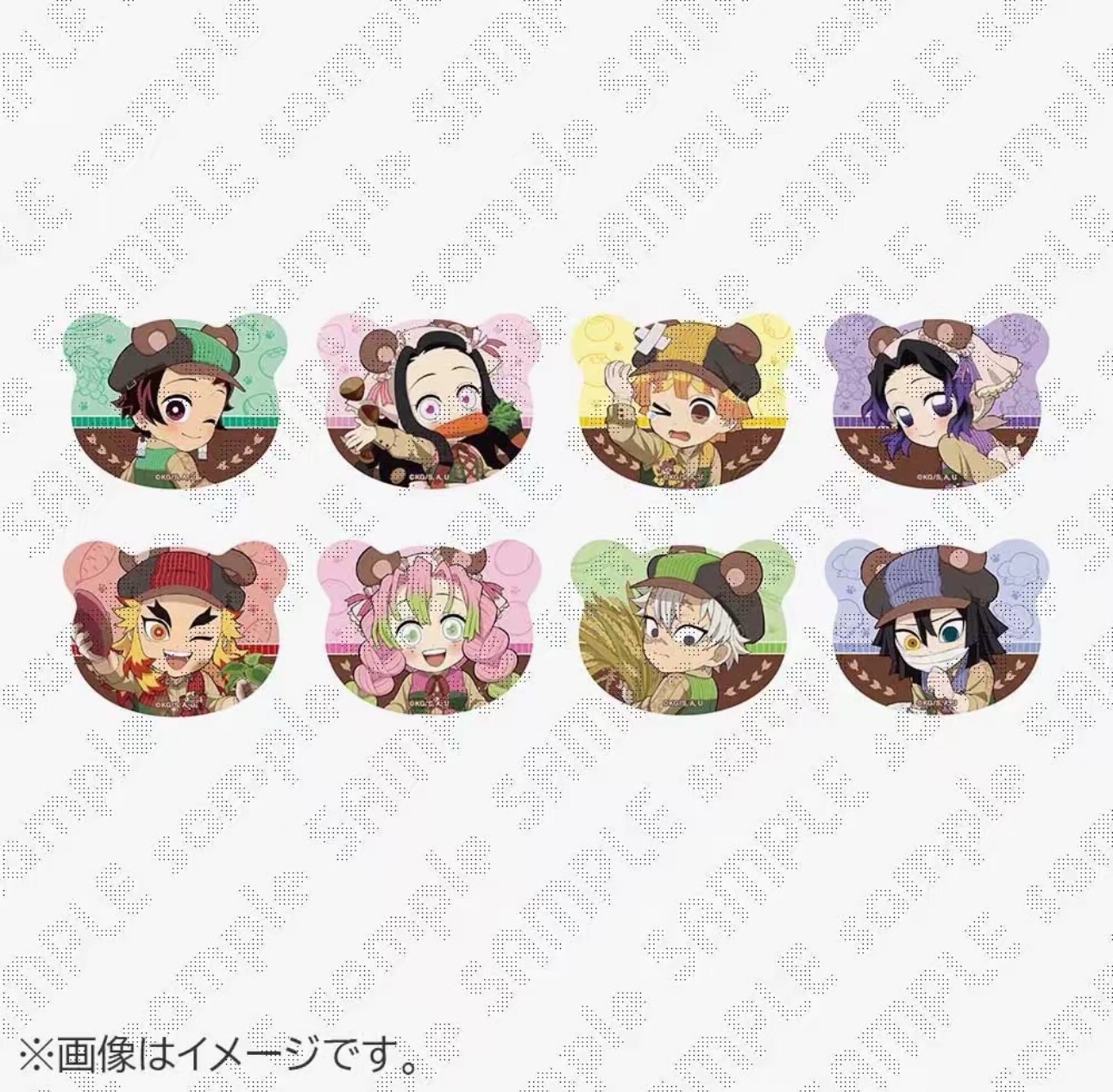 【鬼灭之刃】沪版秋收祭熊耳吧唧 徽章盲盒 未成年禁止下单